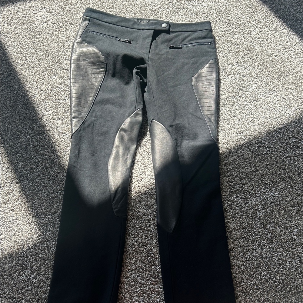rag & bone Black and Silver Skinny Pants